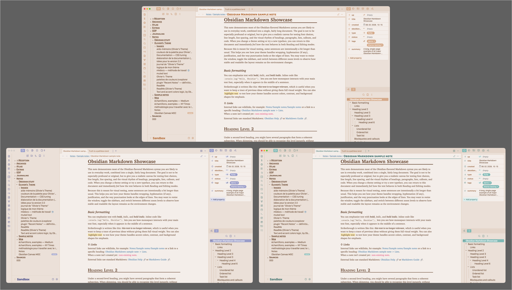 Accent colors showcase