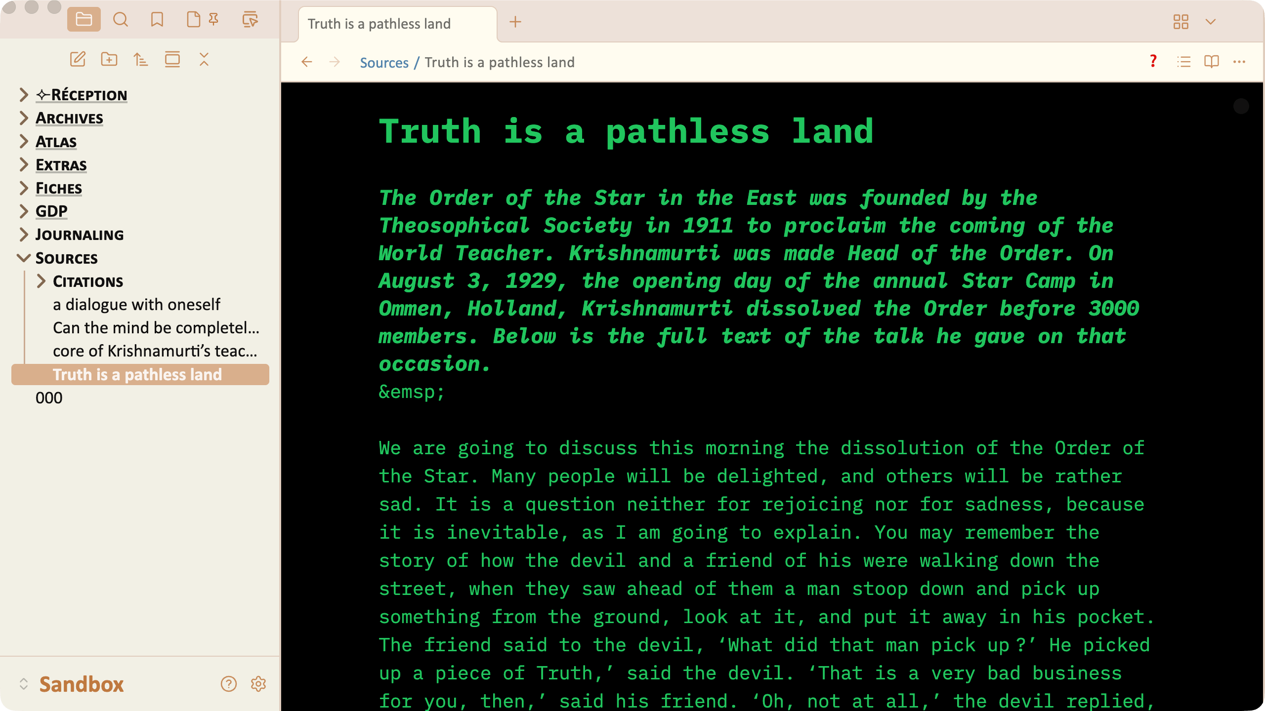 Beige palette, black background, terminal green text