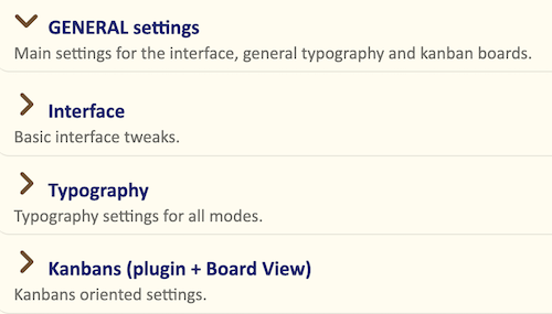 General settings